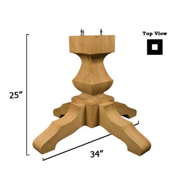 Transitional Table Pedestal Base Kit - Species:Maple Soft